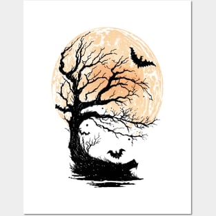 Halloween Moon Posters and Art